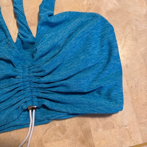 Bombshell Sportswear Enhance Toggle Bra in Icy Blue - Picture 6 of 11
